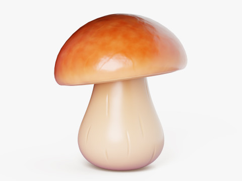 Fungo Porcino Del Fumetto Modello 3D