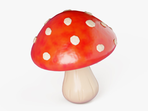 एगारिक मशरूम उड़ें 3D मॉडल