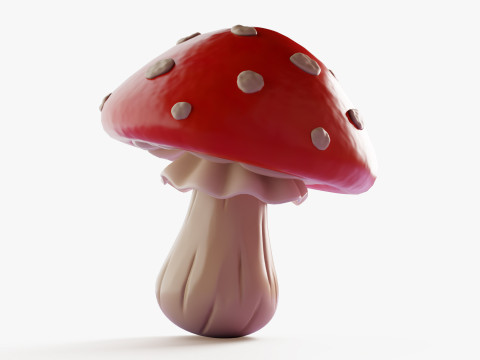 एगारिक मशरूम उड़ें 3D मॉडल