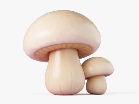 Funghi Champignon Del Fumetto Modello 3D