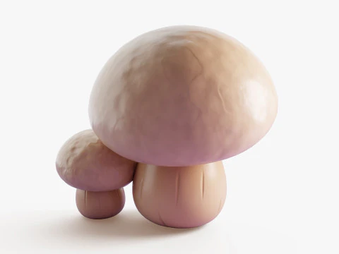 Funghi Champignon Del Fumetto Modello 3D