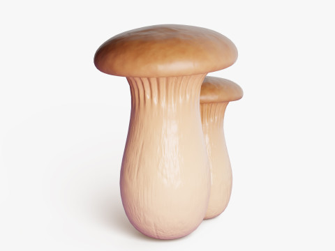 Eryngii-paddestoelen 3D Model