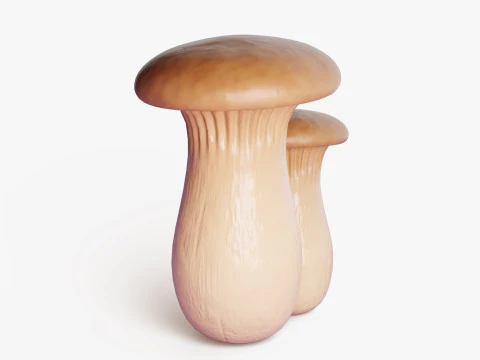 Eryngii Mushrooms 3D Model