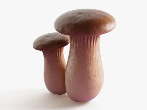 Eryngii Mushrooms 3D Model