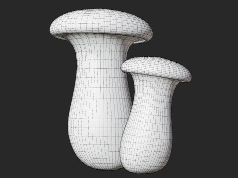 Eryngii-paddestoelen 3D Model