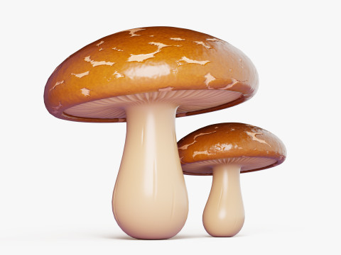 Hongos Shiitake Modelo 3D