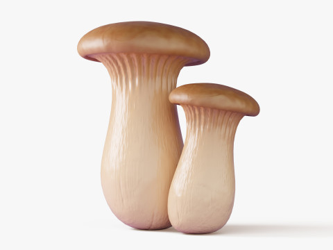 Raccolta di funghi dei cartoni animati Modello 3D