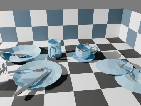 Set of Low-Poly Dishes Modello 3D