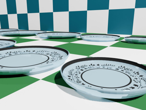 Set of 10 Plates 3D 模型