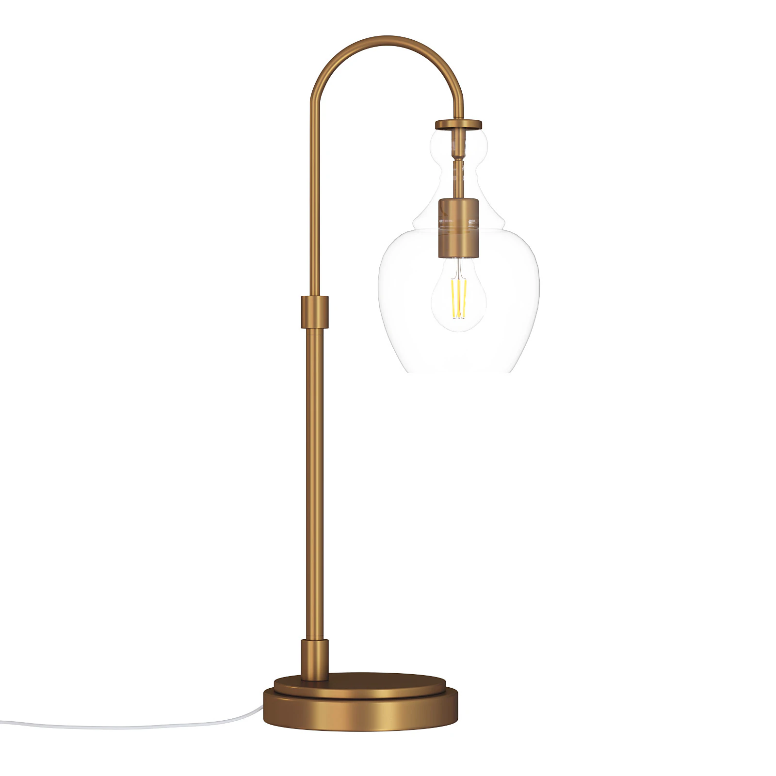 Brass Metal Arched Table Lamp 3D Model .c4d .max .obj .3ds .fbx .stl .blend 