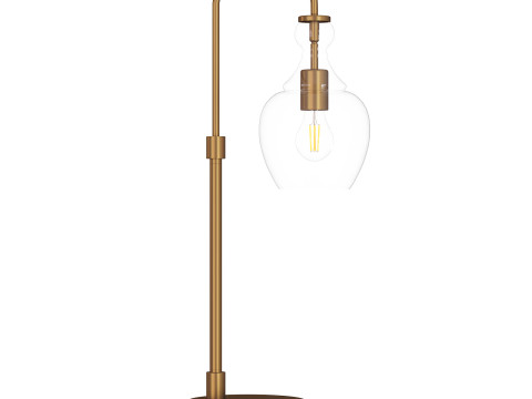 Brass Metal Arched Table Lamp 3Dモデル