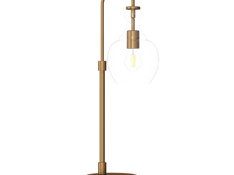 Brass Metal Arched Table Lamp 3Dモデル