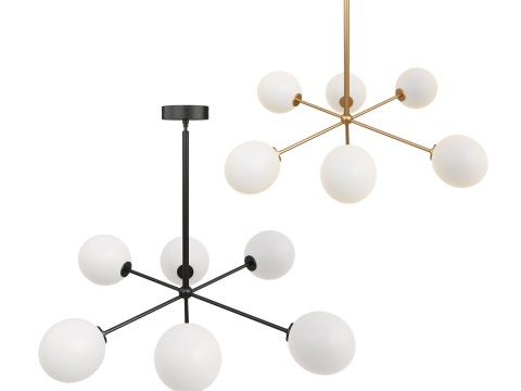 Cassia 6 Light Chandelier 3Dモデル