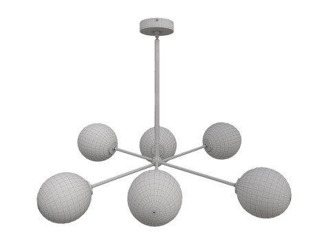 Cassia 6 Light Chandelier 3Dモデル