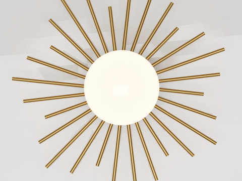 Gold Iron Lamp Modèle 3D