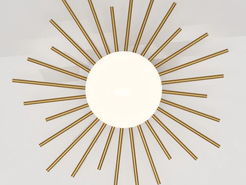 Gold Iron Lamp 3D Model