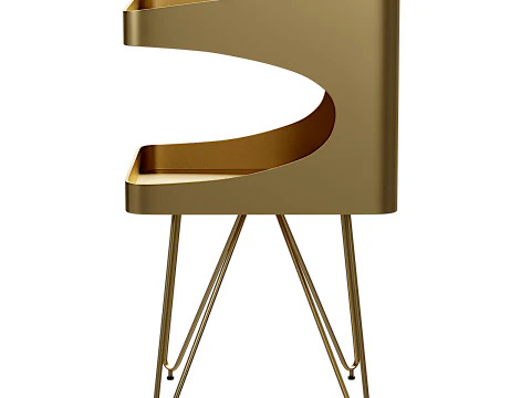 Shelves and Handle Bedside Table 3D Model