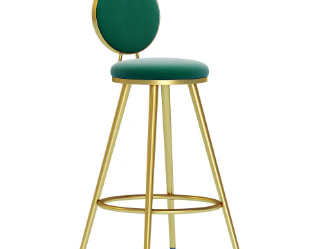 Cadeira de barra de metal HWSY Modelo 3D