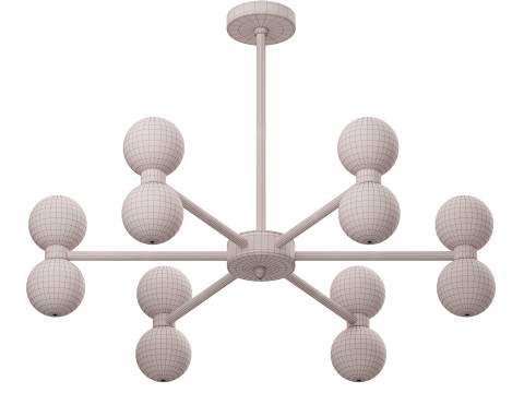 Light Dining Chandelier Model 3D