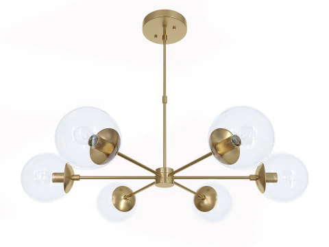 Люстра Супутник середини століття 3D Модель