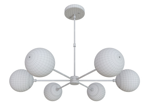 Mid Century Sputnik Chandelier 3D 모델