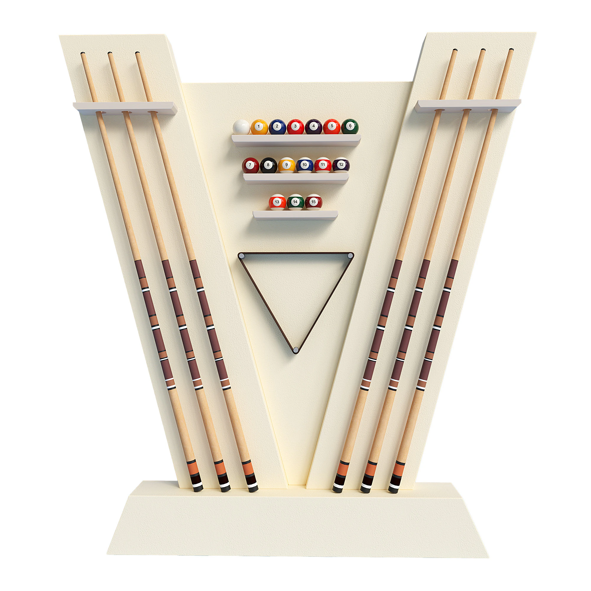 NEWDE CUE RACK 3D Model .c4d .max .obj .3ds .fbx .stl .blend 
