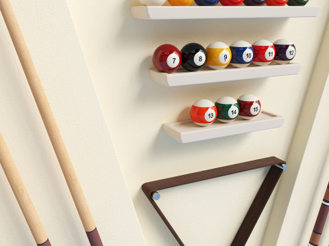 NEWDE CUE RACK Model 3D