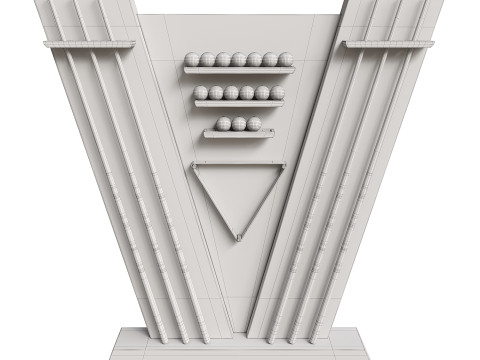 NEWDE CUE RACK Model 3D
