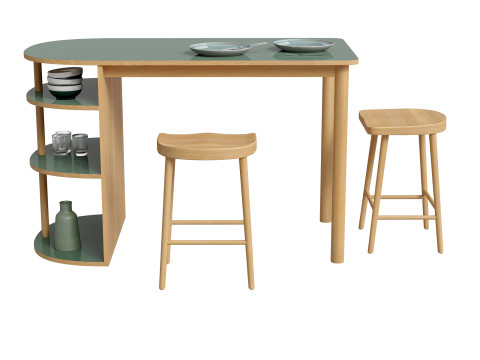 Quillan oak veneer table 3Dモデル