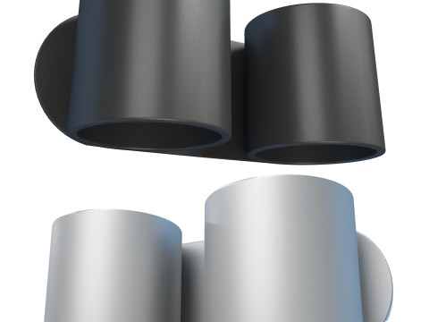 Orbis aluminum black wall lamp Modelo 3D