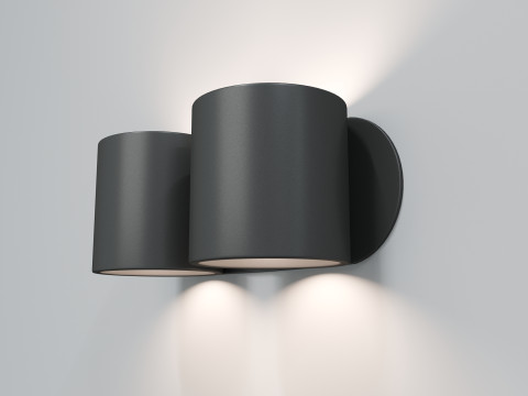 Orbis aluminum black wall lamp Modelo 3D
