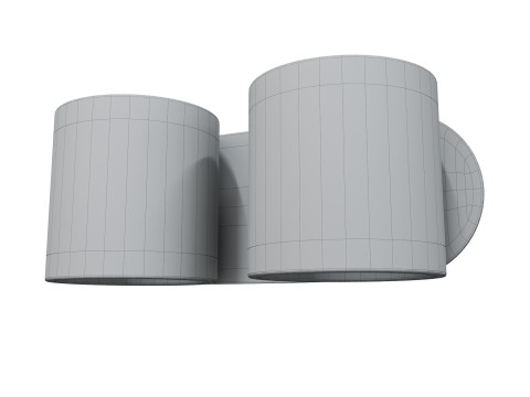 Orbis aluminum black wall lamp Modelo 3D