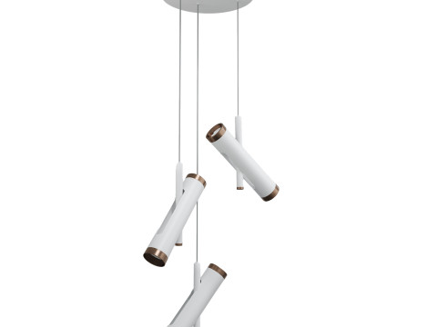Rainer Chandelier Trio white Modello 3D