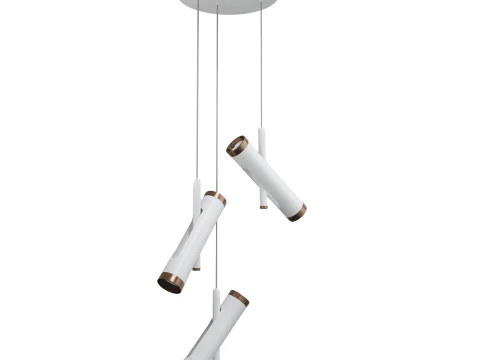 Rainer Chandelier Trio white 3D Model