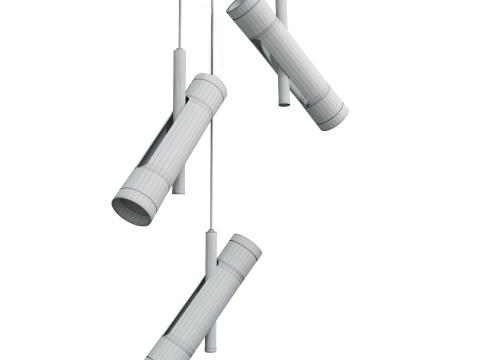 Rainer Chandelier Trio white Modello 3D