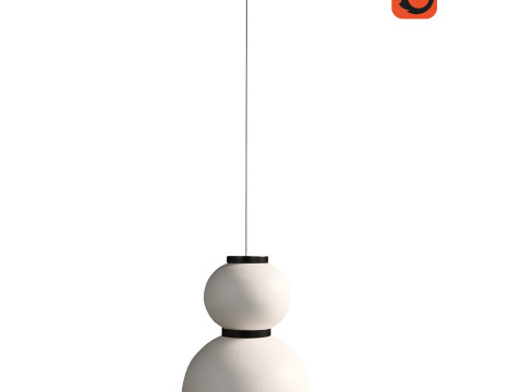 Scandinavian chandelier in Wabi Sabi 3D Модель