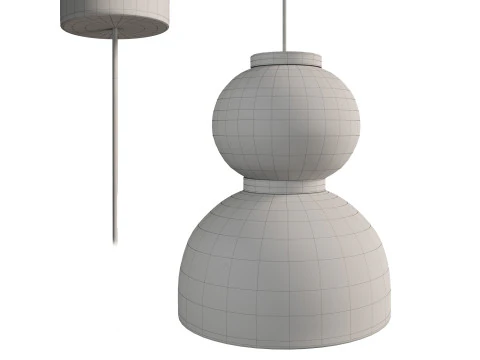 Scandinavian chandelier in Wabi Sabi 3D Model