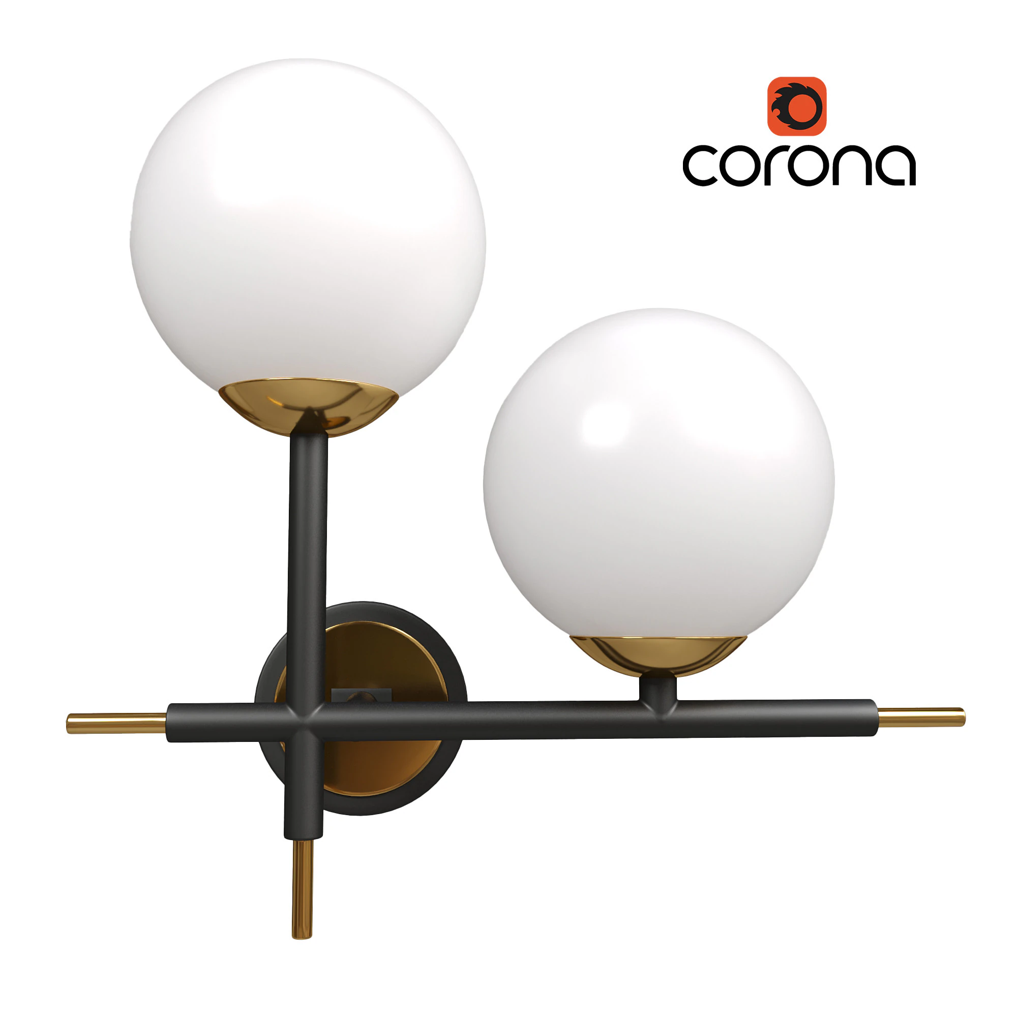 Eichholtz Wall Lamp 3D Model .c4d .max .obj .3ds .fbx .stl .blend 