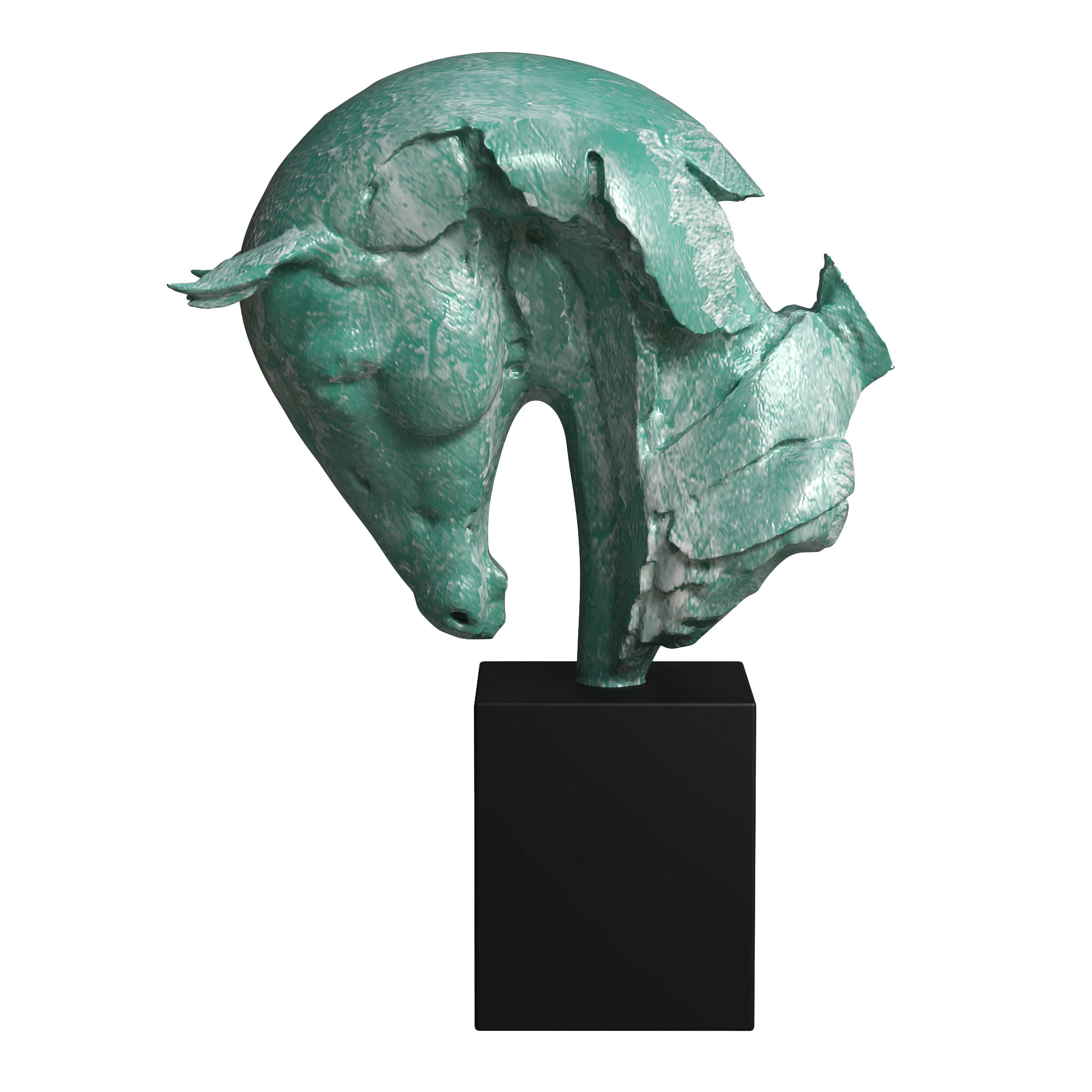 Abstract horse sculpture 3D Model .c4d .max .obj .3ds .fbx .stl .blend
