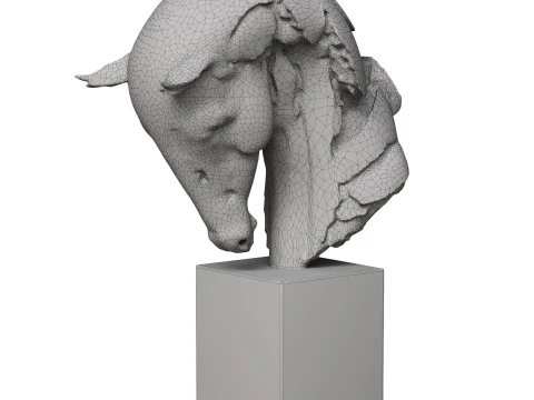 Abstract horse sculpture 3D Model