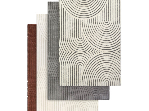 Ayjah Geometric Rug COLLECTION Modelo 3D