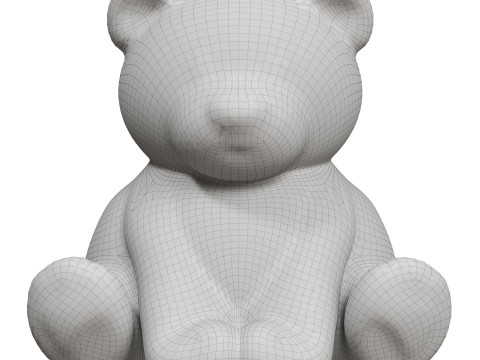 Teddy Bear Sculpture Modèle 3D