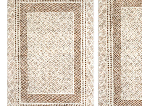 Calvo Machine ブラウン エリア ラグ 3Dモデル