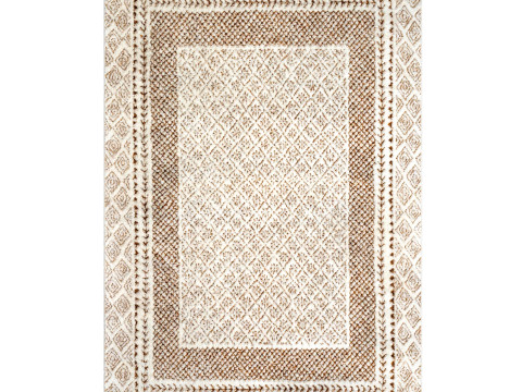 Calvo Machine Brown Area Rug Modèle 3D
