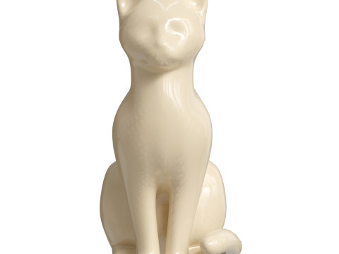 Cat Sculpture 01 3D Model