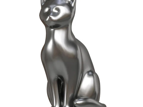 Cat Sculpture 01 3D Model