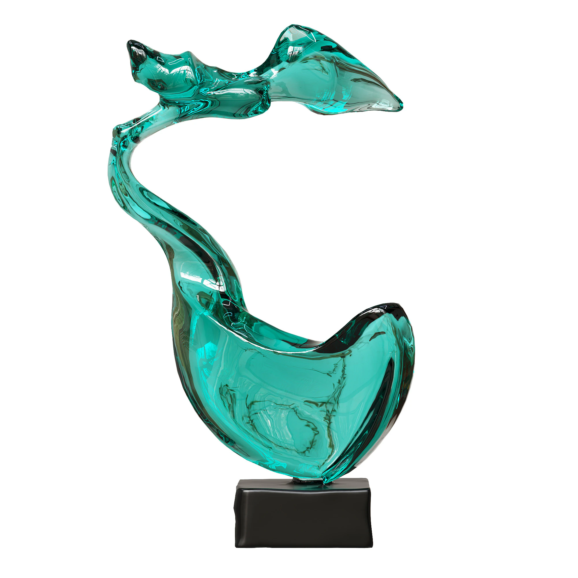 Crystal Wave sculpture 3D Model .c4d .max .obj .3ds .fbx .stl .blend 