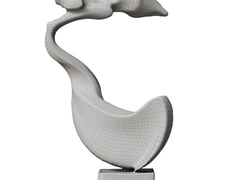 Crystal Wave sculpture 3D 模型