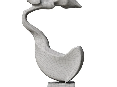 Crystal Wave sculpture 3D Model