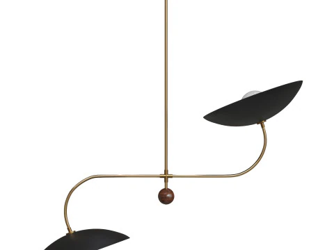 DAHLIA Pendant in Enamel Brass 3D Model